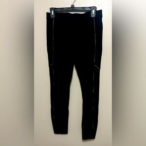 Splendid Black Leggings Faux Leather detail thick material Size Med